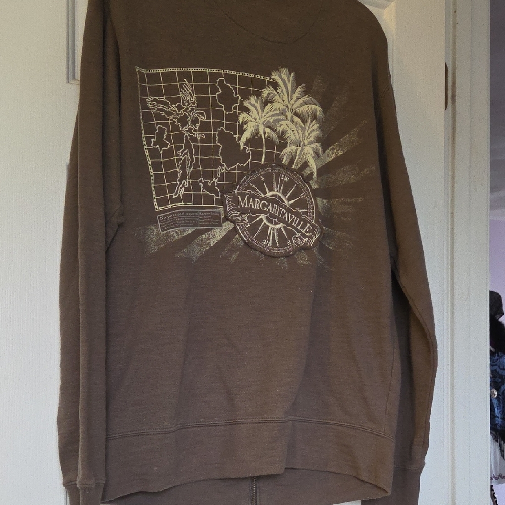 Margaritaville Graphic Brown Crewneck Sweater
